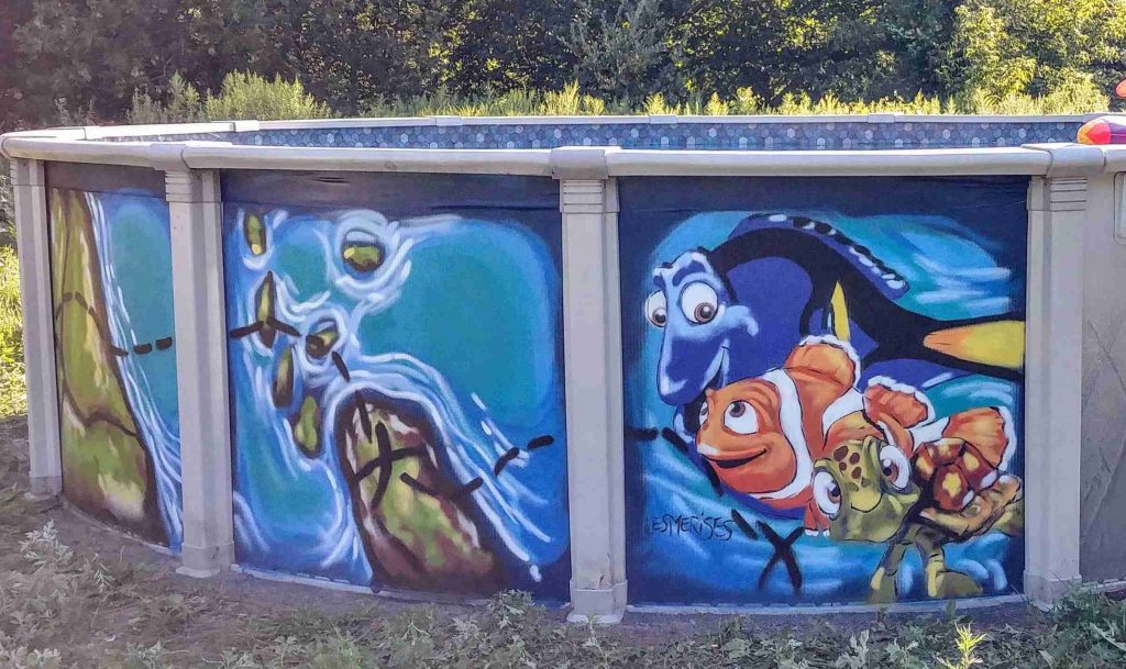 Piscine peinte Nemo